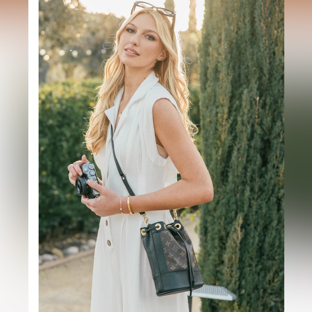 Vintage boho Louis Vuitton bucket bag